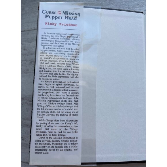 Signed First Edition Curse Of The Missing Puppet Head By Kinky Friedman - Picture 5 of 6